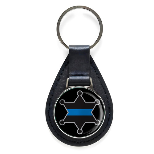 Thin blue line sheriff badge - thin,
